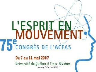 André C. Moreau Département des sciences de l’éducation – UQO