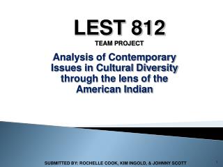 Analysis of Contemporary Issues in Cultural Diversity through the lens of the American Indian