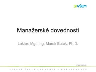 Manažerské dovednosti