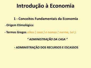 Introdução à Economia