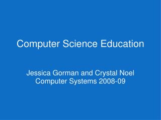 Computer Science Education