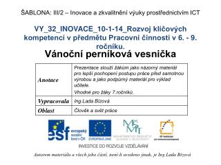 VY_32_INOVACE_10-1-14_Rozvoj klíčových kompetencí v předmětu Pracovní činnosti v 6. - 9. ročníku.