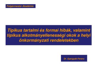 Dr. Gyergyák Ferenc