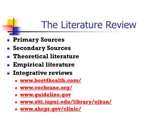 The Literature Review