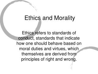 PPT - Ethics and Morality PowerPoint Presentation, free download - ID ...