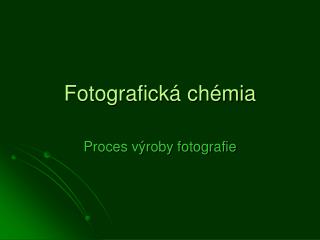 Fotografická chémia
