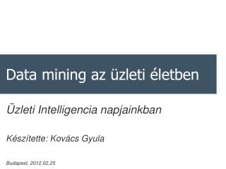 Data mining az üzleti életben