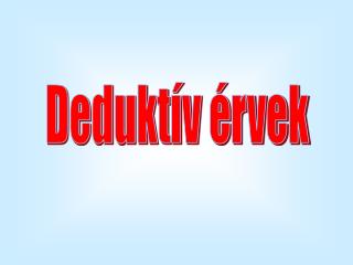 Deduktív érvek