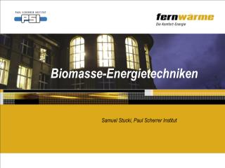 Biomasse-Energietechniken