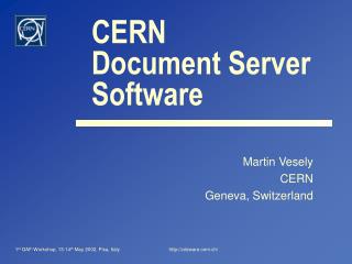 CERN Document Server Software