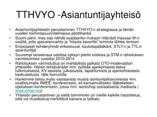 TTHVYO -Asiantuntijayhteisö