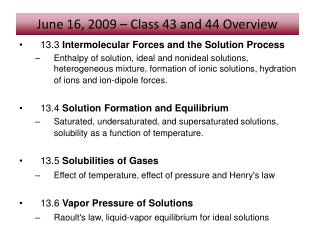 13.3 Intermolecular Forces and the Solution Process