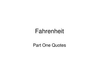 Fahrenheit