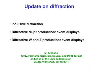 Update on diffraction