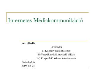 Internetes Médiakommunikáció