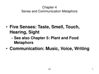 Chapter 4 Sense and Communication Metaphors