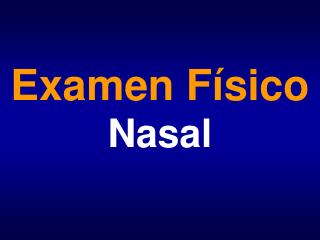 Examen Físico