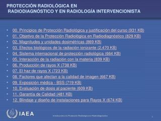 PROTECCIÓN RADIOLÓGICA EN RADIODIAGNÓSTICO Y EN RADIOLOGÍA INTERVENCIONISTA