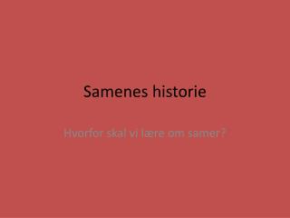 Samenes historie