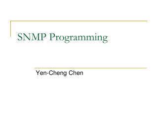 SNMP Programming