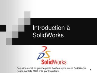 Introduction à SolidWorks