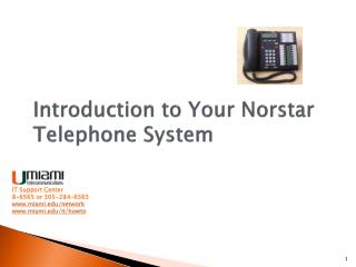 Introduction to Your Norstar Telephone System