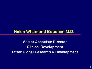 Helen Whamond Boucher, M.D.