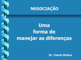 NEGOCIAÇÃO