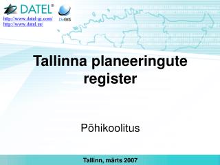 Tallinna planeeringute register