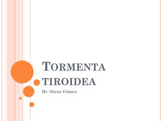 Tormenta tiroidea