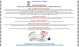 ELECTRONIC HEALTH RECORD