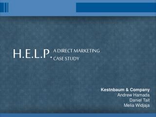 Kestnbaum &amp; Company Andrew Hamada Daniel Tait Melia Widjaja