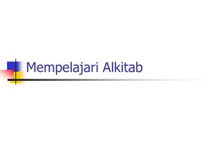 Mempelajari Alkitab