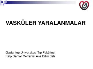 VASKÜLER YARALANMALAR