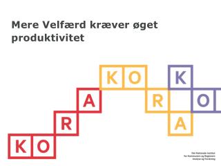 Mere Velfærd kræver øget produktivitet