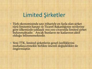 Limited Şirketler