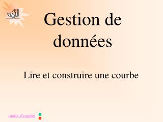 Gestion de données