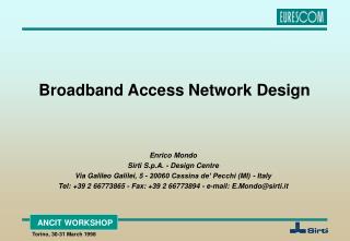 Broadband Access Network Design