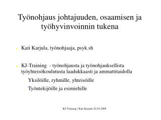 KJ-Training / Kati Karjula 20.10.2009
