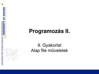 Programozás II.