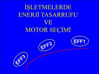 İŞLETMELERDE ENERJİ TASARRUFU VE MOTOR SEÇİMİ