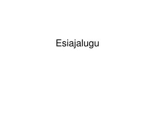 Esiajalugu