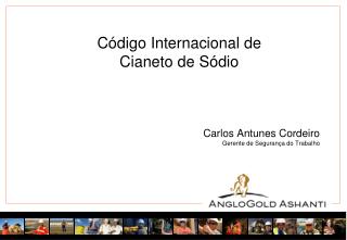 Código Internacional de Cianeto de Sódio Carlos Antunes Cordeiro