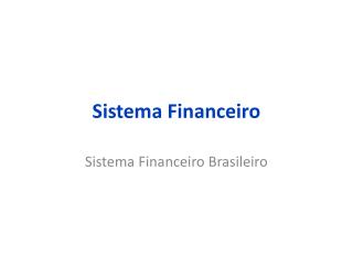 Sistema Financeiro