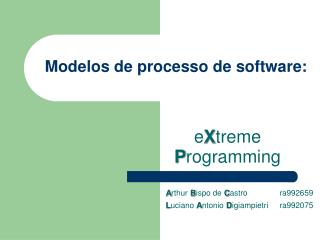 Modelos de processo de software: