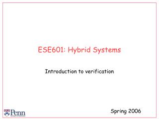 ESE601: Hybrid Systems