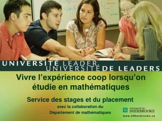 Vivre l’expérience coop lorsqu’on étudie en mathématiques