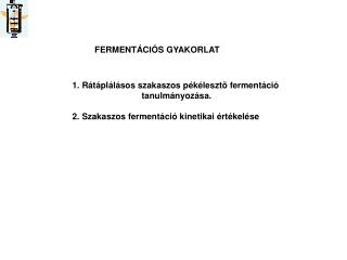 FERMENTÁCIÓS GYAKORLAT