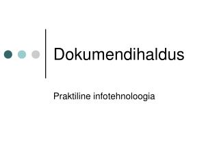 Dokumendihaldus