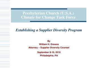 Presbyterian Church (U.S.A.) Climate for Change Task Force